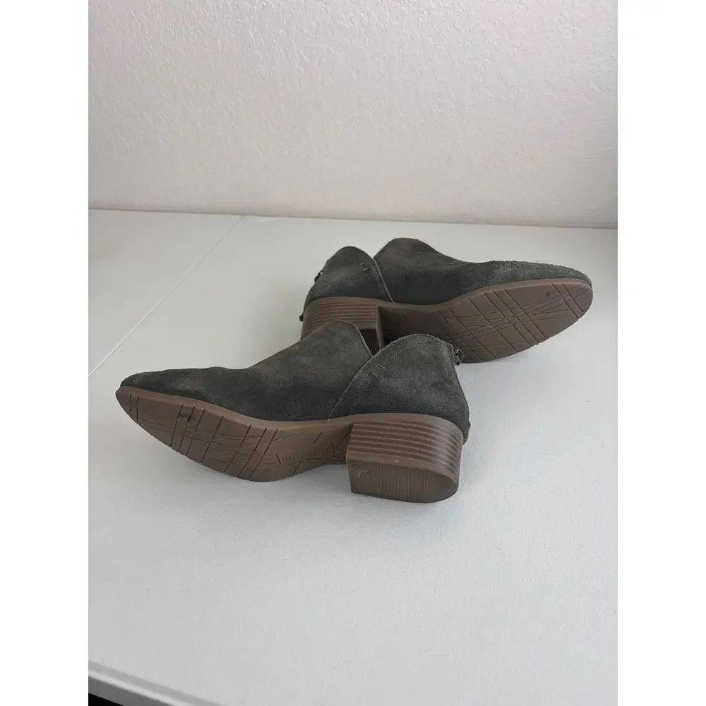 Kenneth Cole Reaction Oliver Green Suede Ankle Boots Size 8.5